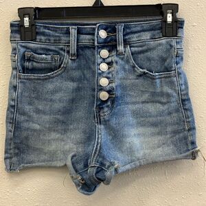 Vervet Denim High Rise Button-Fly Women Cut off Shorts XS 26” #720